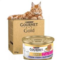 GOURMET GOLD kačiukams su veršiena, 85g*12vnt