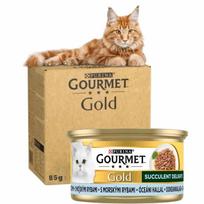 GOURMET GOLD Succulent Delights – su žuvimi, 85 g *12vnt