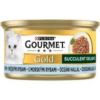GOURMET GOLD Succulent Delights – su žuvimi, 85 g
