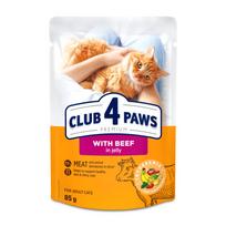 Club 4 Paws Premium guliašas su jautiena drebučiuose katėms, 85 g