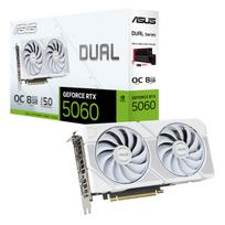 Vaizdo plokštė ASUS Dual GeForce RTX 5060 White OC Edition 8GB GDDR7 90YV0N15-M0NA00