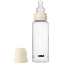 BIBS Anti-Colic Baby Bottle Silicone buteliukas nuo pilvo dieglių su silikoniniu čiulptuku Ivory 270 ml