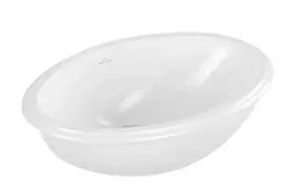 Villeroy & Boch Evana - po stalviršiu montuojamas praustuvas be skylės maišytuvui, su perpildymo vožtuvu, 50x35 cm, baltas, Ceramicplus 614700R1
