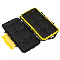 Atminties Kortelių Dėklas - MITOYA 12 SD & 12 microSD Kortelių Patvarus ABS Plastikas Geltonas