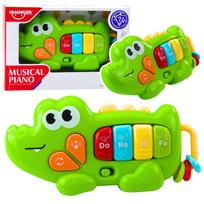 Interaktyvus muzikinis pianinas krokodilas vaikams