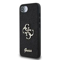 GUESS PU Fixed Glitter 4G Metal Logo Case for Apple iPhone 16e