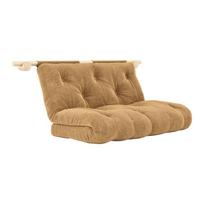 Šviesiai rudos spalvos iš kordinio velveto sulankstoma sofa 135 cm Hooked – Karup Design