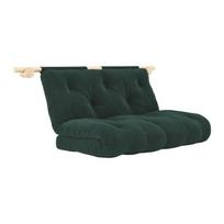 Tamsiai žalios spalvos iš kordinio velveto sulankstoma sofa 135 cm Hooked – Karup Design