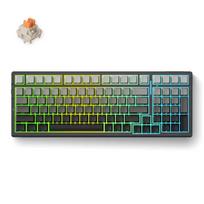MCHOSE G98 Pro belaidė mechaninė klaviatūra| US | Flame Orange Switch | 2.4GHz, BT | Black