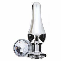 TOYJOY ToyJoy Diamond Bum Bijou Medium Aluminum Plug with Silver Accent 11cm