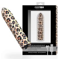 CUSTOM BULLETS Custom Bullets Leopard Magnetic Mini Massager 10 Modes, USB Rechargeable