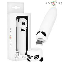 INTENSE FUN TOYS Intense POH Panda USB Rechargeable Vibrating Mini Bullet 10 cm Black