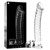 NEBULA SERIES BY IBIZA Ibiza Nebula Series Model 23 Glass Intimate Device Clear 21.5cm x 4cm