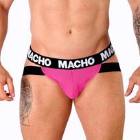 MACHO UNDERWEAR Macho MX28FR Jockstrap Pink Neon L - Anatomical Support Underwear