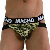 MACHO UNDERWEAR Macho MX28MV Jockstrap Military Green L - Anatomical Support & Comfort