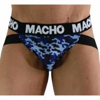 MACHO UNDERWEAR Macho MX28MA Jockstrap Military Blue L - Anatomical Support & Comfort
