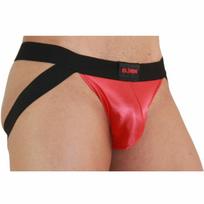 BURN BURN Jock Red/Black S - Premium Elastic Athletic Jockstrap
