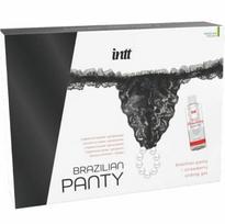 INTT RELEASES INTT Brazilian Black Lace Panty with Decorative Pearls & Strawberry Gel 50ml