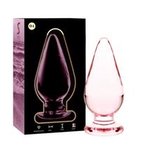 NEBULA SERIES BY IBIZA Ibiza Nebula Series Model 4 Glass Intimate Plug Pink 11cm O5cm