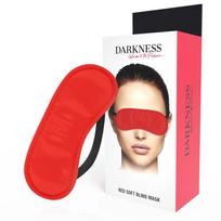 DARKNESS BONDAGE Darkness Satin Eye Mask Red - Adjustable, Premium Comfort Fit