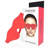 DARKNESS BONDAGE Darkness Red PVC Eye Mask - Adjustable Headband, Comfort Fit