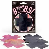 SECRETPLAY 100% FETISH Secret Play WOW BOOBS! X Reusable Holographic Nipple Covers Set 8cm