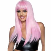 LEG AVENUE ACCESSORIES Leg Avenue Long Straight Bang Wig Pink - Adjustable Fashion Model