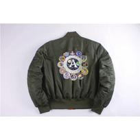 RogueWave Žieminė bomber tipo pilotų striukė Vintažinė MA-1 APOLLO Vyriškas paltas Streetwear Šilta Varsity Hip Hop Beisbolo Letterman pilotas JAV oro pajėgos XXS ruda