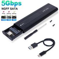M2 SSD dėklas M.2 NVMe SATA SSD gaubtas M.2 į USB Type C SSD adapteris 10Gbps USB 3.1 išorinis dėklas Palaiko M ir B ir B&M raktus Only SATA 5Gbps