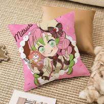 Anime D-Demon S-SlayerS Pillow Case Anti-dustmite Invisible Zipper Sofa Bed 12x12Inch