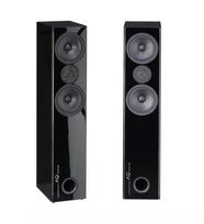 „Acoustique Quality PONTOS 8“ audiofilinė grindinė kolonėlė, dvipusio garso konstrukcija, 220 W galia / itin blizgus juodas lakas, „Acoustique Quality“ juoda