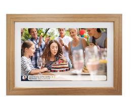 Skaitmeninis nuotraukų rėmelis FULL HD FRAMEO Wi-Fi IPS jutiklinis ekranas 15.6”  16GB Denver PFF-1543LW šviesi mediena, Denver ruda