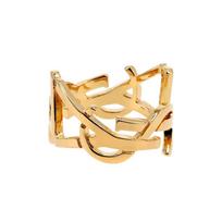 Saint Laurent Cassandra Monogram Metal Scarf Ring 823669 Y1500 8030 823669 Y1500 8030 (6)