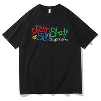 Eminem The Death of Slim Shady T Shirt Fashion Women Harajuku Hip Hop Retro T-Shirt Unisex High Quality Vintage Cotton Tees Tops S