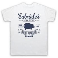 SOPRANAI SATRIALE'S PORK STORE HBO Laisvalaikio Marškinėliai iš Grynos Medvilnės Apvalia Iškirpte M