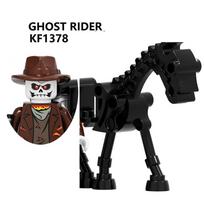 Naujas Moc Ghost Rider su motociklu konstruktorius mini veiksmo figūrėlė žaislai