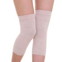 1Pair Women's Thin Cotton Knee Pad Soft Warm Anti-Slip Elastic Sport Gym Knee Brace for Yoga Dance Training Run Joint Protector 28cm abrikosas