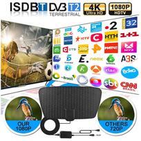 HD TV antena 4K 8K 25DB didelio stiprumo TV DTV dėžutė skaitmeninio signalo sustiprinimo stiprintuvas Aktyvus vidaus antenos RV valtis Skaidrios TV antenos, korio 3000 mylių Digital Antenna juoda