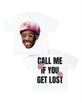 Trumpomis rankovėmis Retro Hip Hop spaudiniai Marškinėliai 2025 Vasara Vyrams Moterims Tyler The Creator Call Me If You Get Lost Eskizų knyga Medvilniniai Marškinėliai M