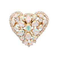 Segė moterims DiamondSky "Crystal Heart II (Aurora Borealis)" su Swarovski kristalais