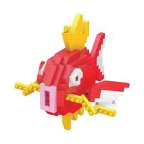 Pokemono Mini Statybiniai Blokiniai Žaislai Marowak Jigglypuff Gengar Mudkip Piplup Raichu Gyarados Pikachu Mini Plytelių Figūrėlės Žaislas Vaikams No Box red