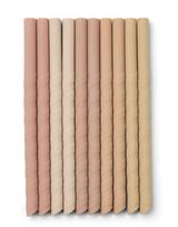 Silikoniniai šiaudeliai Liewood Timoti Dark Rose Multi Mix LW14104, 10 vnt., su valymo šepetėliu