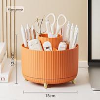 Rotating Pen Holder: Children's Desk Organizer for Boys & Girls ryški oranžinė spalva