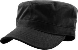 Moteriškos skrybėlės, Army Cap Basic Kasdienis Military Style Kepurė, 01) Kasdienis kariūnų juodas reguliuojamas