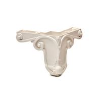 Baldų kojelė Trikampė Plastikinė H-90mm 110x110mm Balta