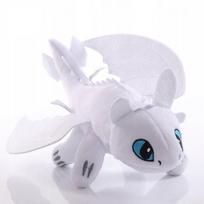 Pliušinis žaislas Slibinas Furia, 30 cm, baltas