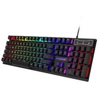 Laidinė klaviatūra 104 klavišų žaidimų klaviatūra RGB apšviesta šviečianti mechaninė klaviatūra, skirta staliniam kompiuteriui black