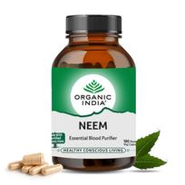 Organic India Neem Wellness Capsules 180 Count Herbal Supplement For Skin Clarity And Daily Body Detox Support