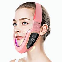 Veido LED šviesos terapijos prietaisai Fotonų tvarstis Mikro srovės Liekninantis diržas Pašalina dvigubą pagurklį Pakelia V formos skruostų pakėlimo prietaisas facial massager balta