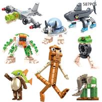 587Pcs Italian Brainrot Animals Tung Tung Tung Sahur Building Blocks Tralalelo Tralala SharkBricks Toy Gift for Children Kids